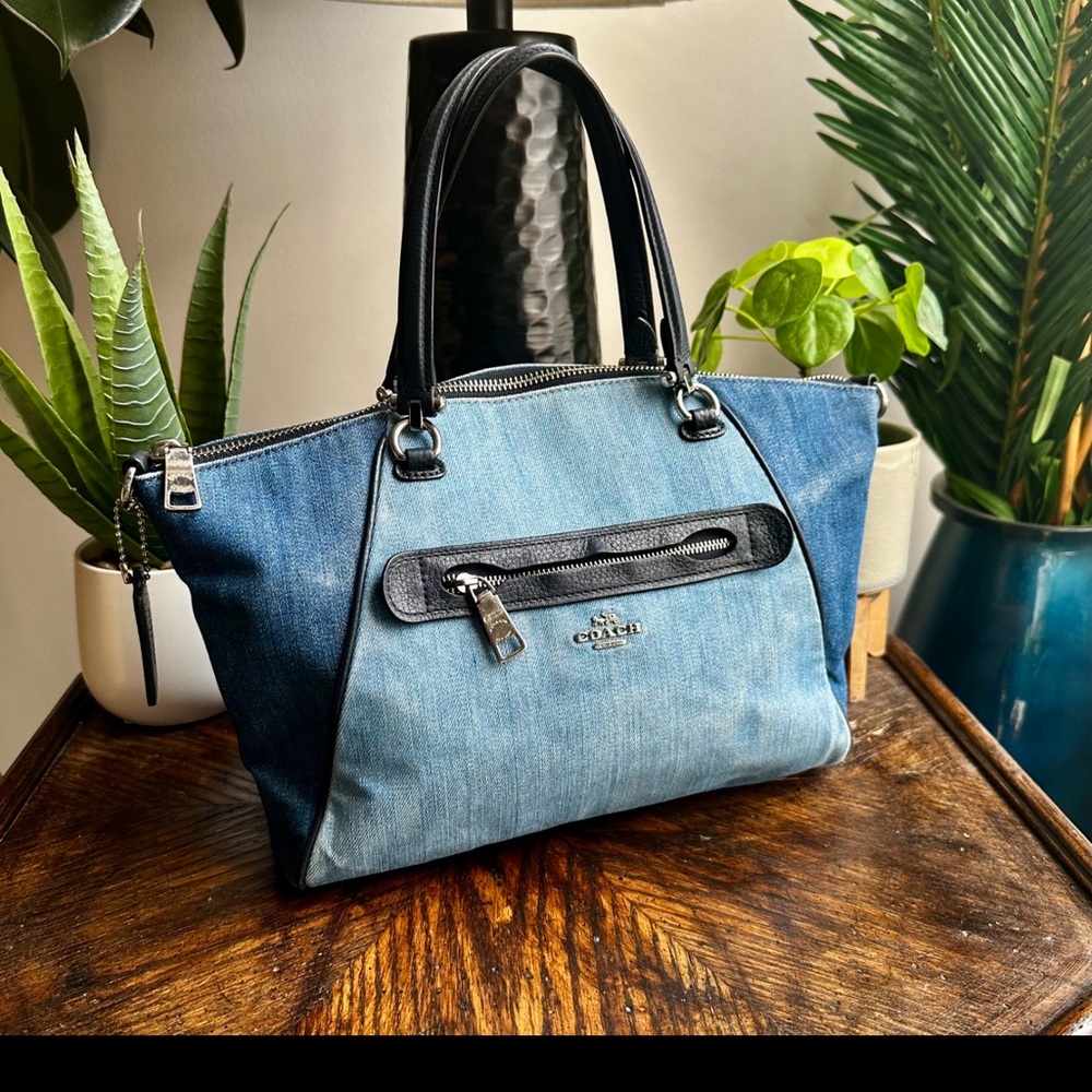 Coach Denim Prairie Satchel with Strap - Picture 15 of 16